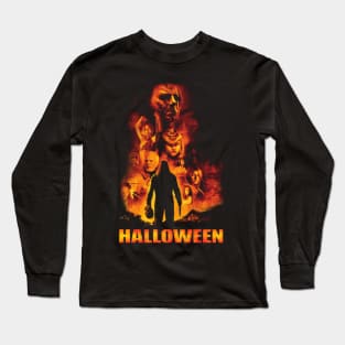 Retro Halloween Movie Long Sleeve T-Shirt